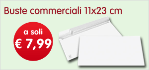 buste commerciali 11x23 cm
buste esselte